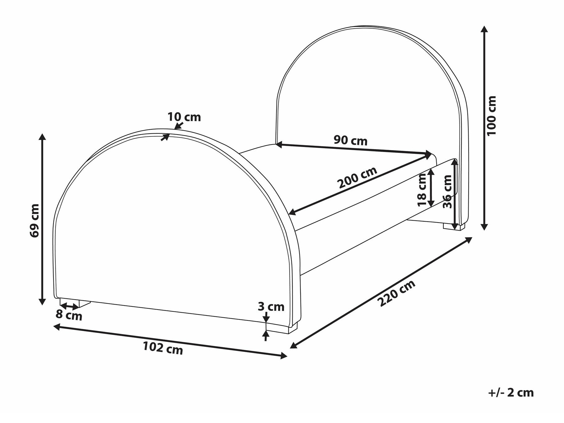 Кровать Berwyn 1727 (Серый)