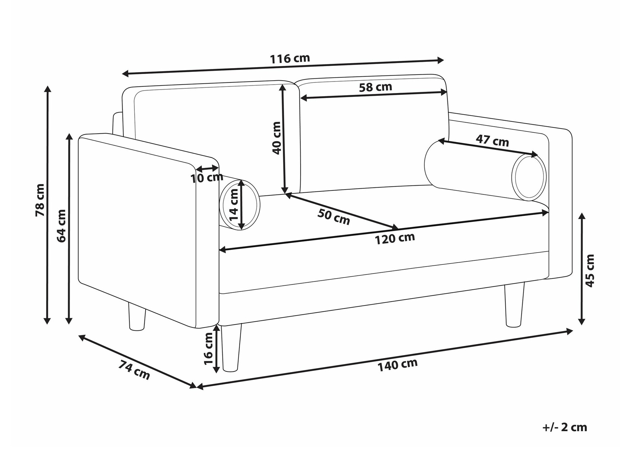 Dīvāns Berwyn 1733 (Zaļš)