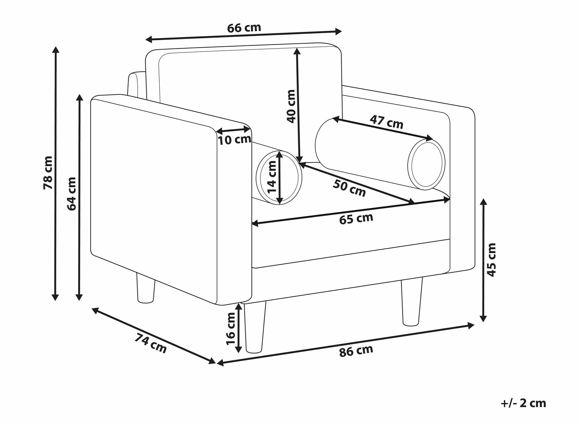Krēsls Berwyn 1732 (Bēšs)