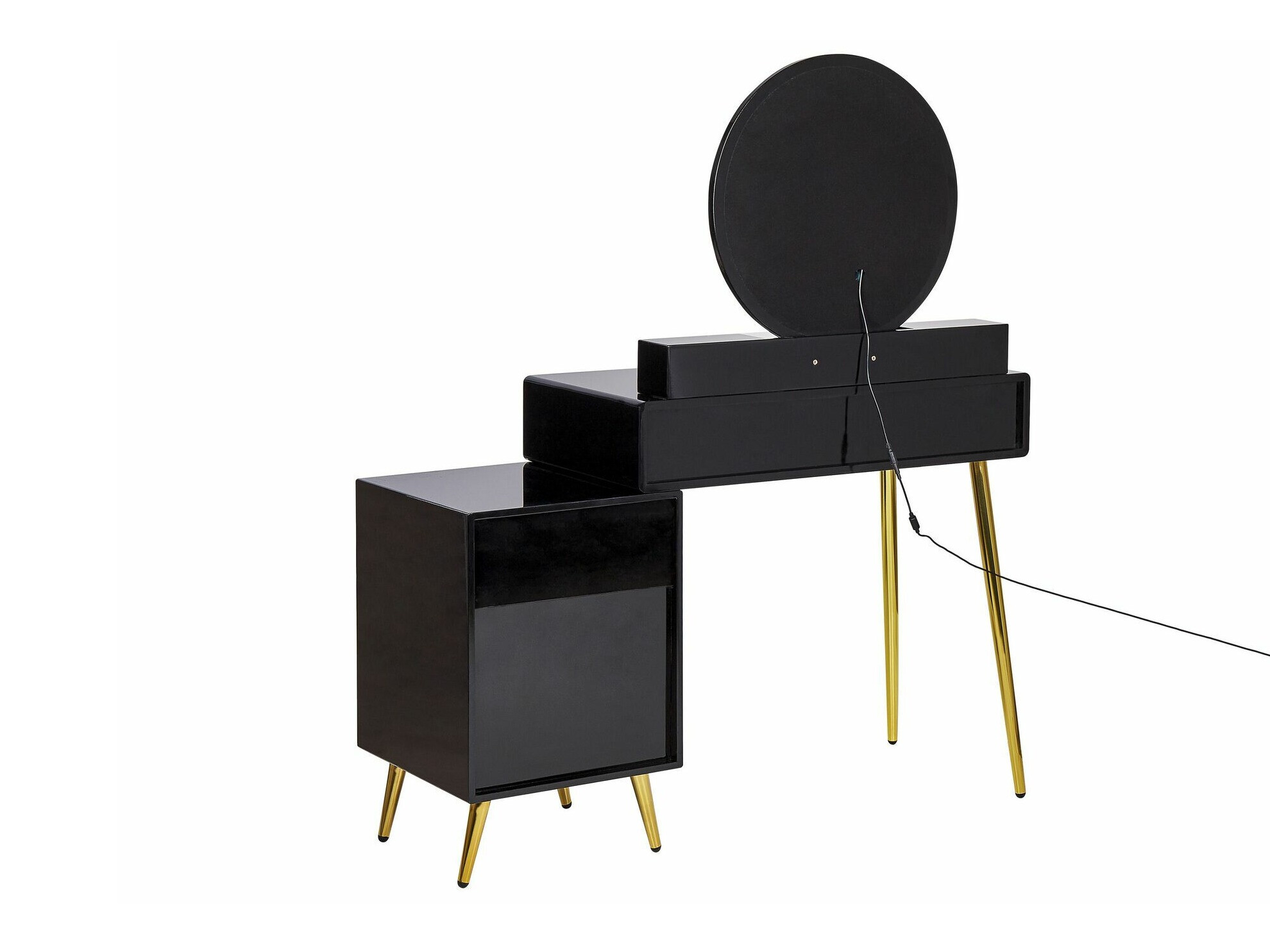 Макияжный столик Berwyn 1731 (Чёрный + Золотой)