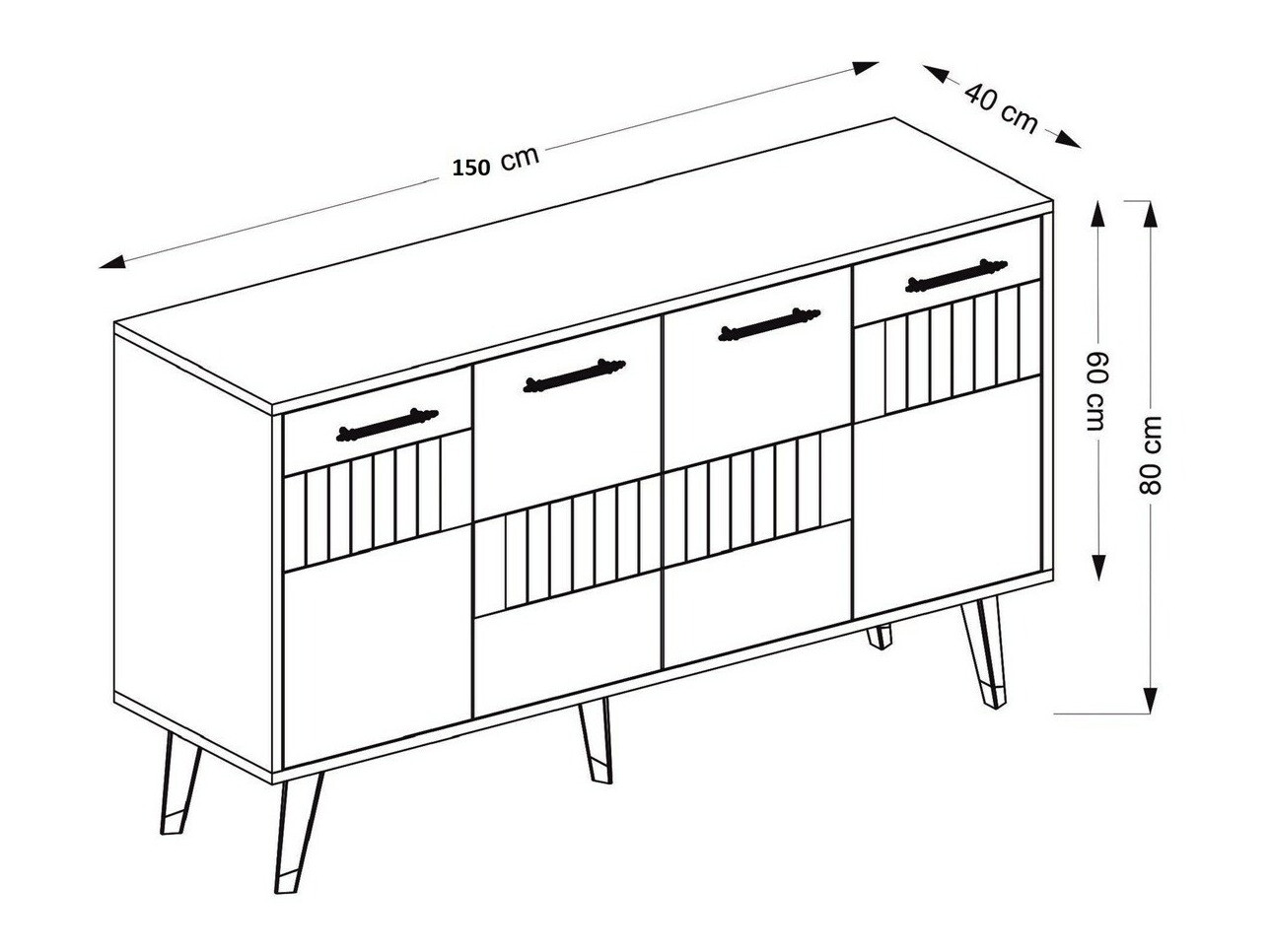 Skapis Kailua 1882 (Antracīts + Zelta)