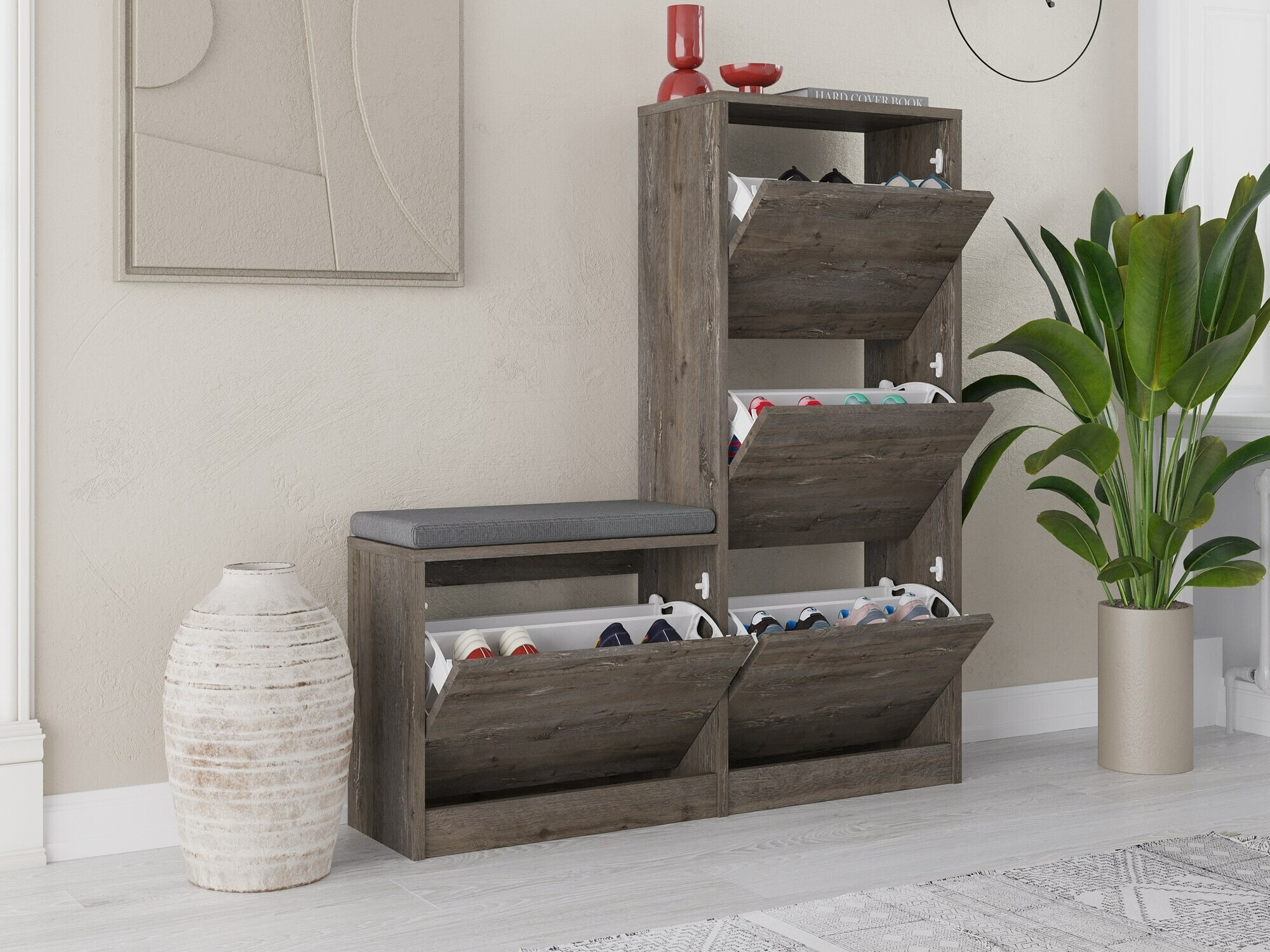 Тумба для обуви Kailua 1879 (Темно-коричневый)