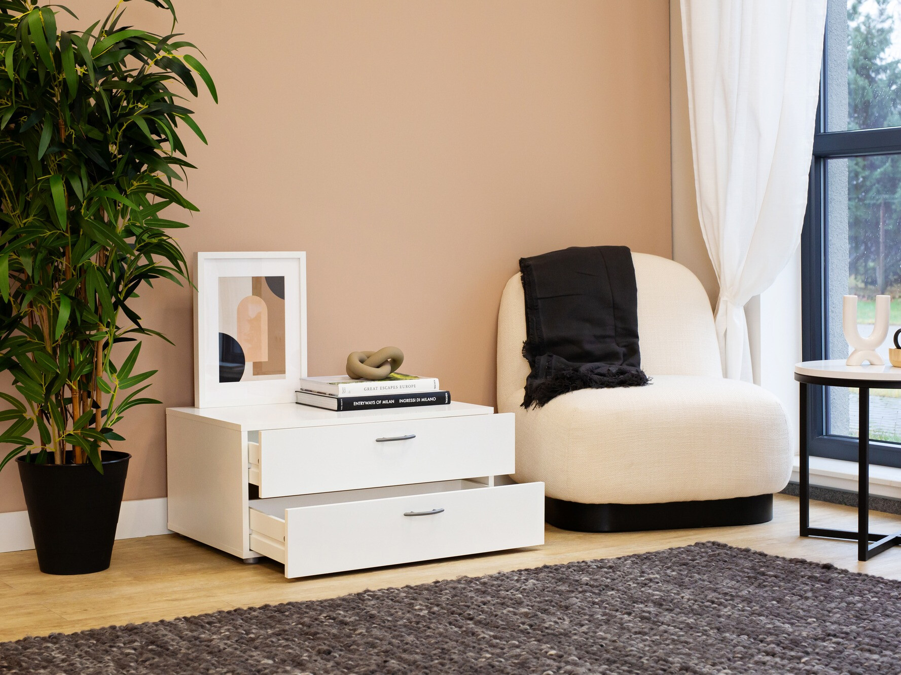 Kafijas galdiņš Bristol 185 (Balts)