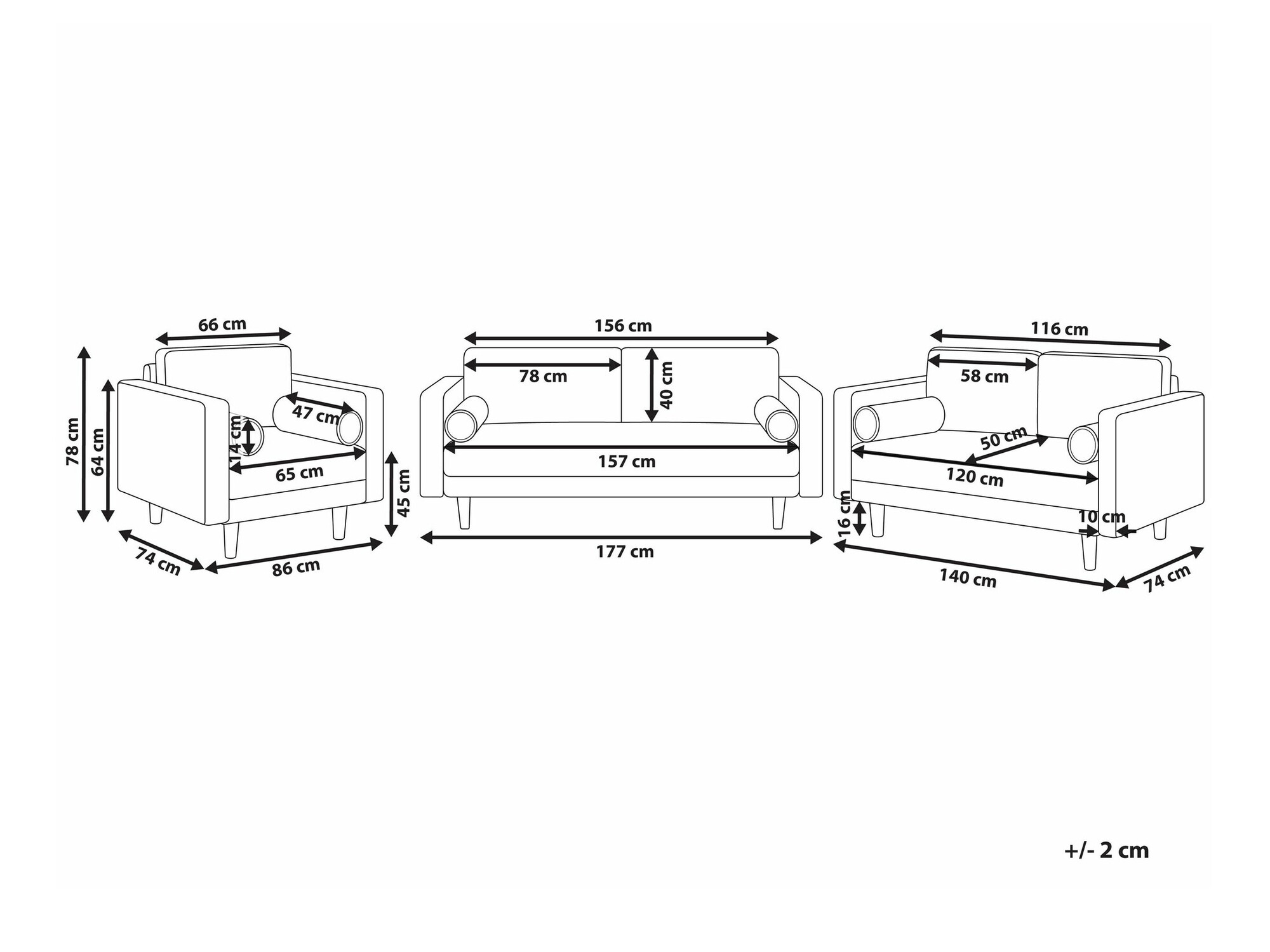 Комплект мягкой мебели Berwyn 1737 (Зелёный)