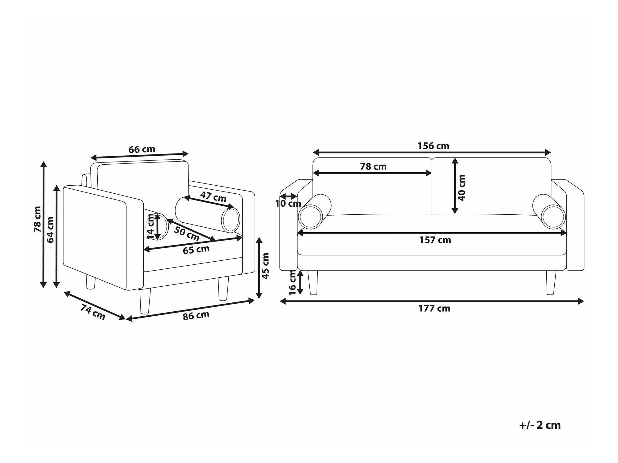 Mīksto mēbeļu komplekts Berwyn 1736 (Bēšs)