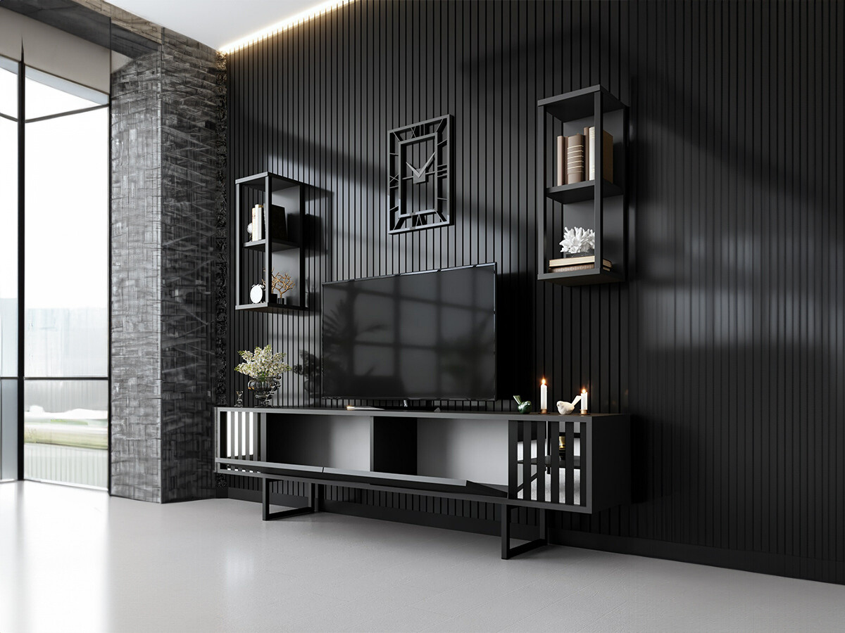 Viesistabas komplekts Kailua 2395 (Antracīts)