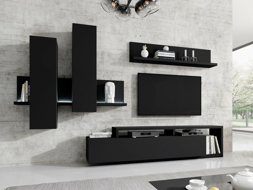 Настенная полка Lutiva 102 (Матовый черный)