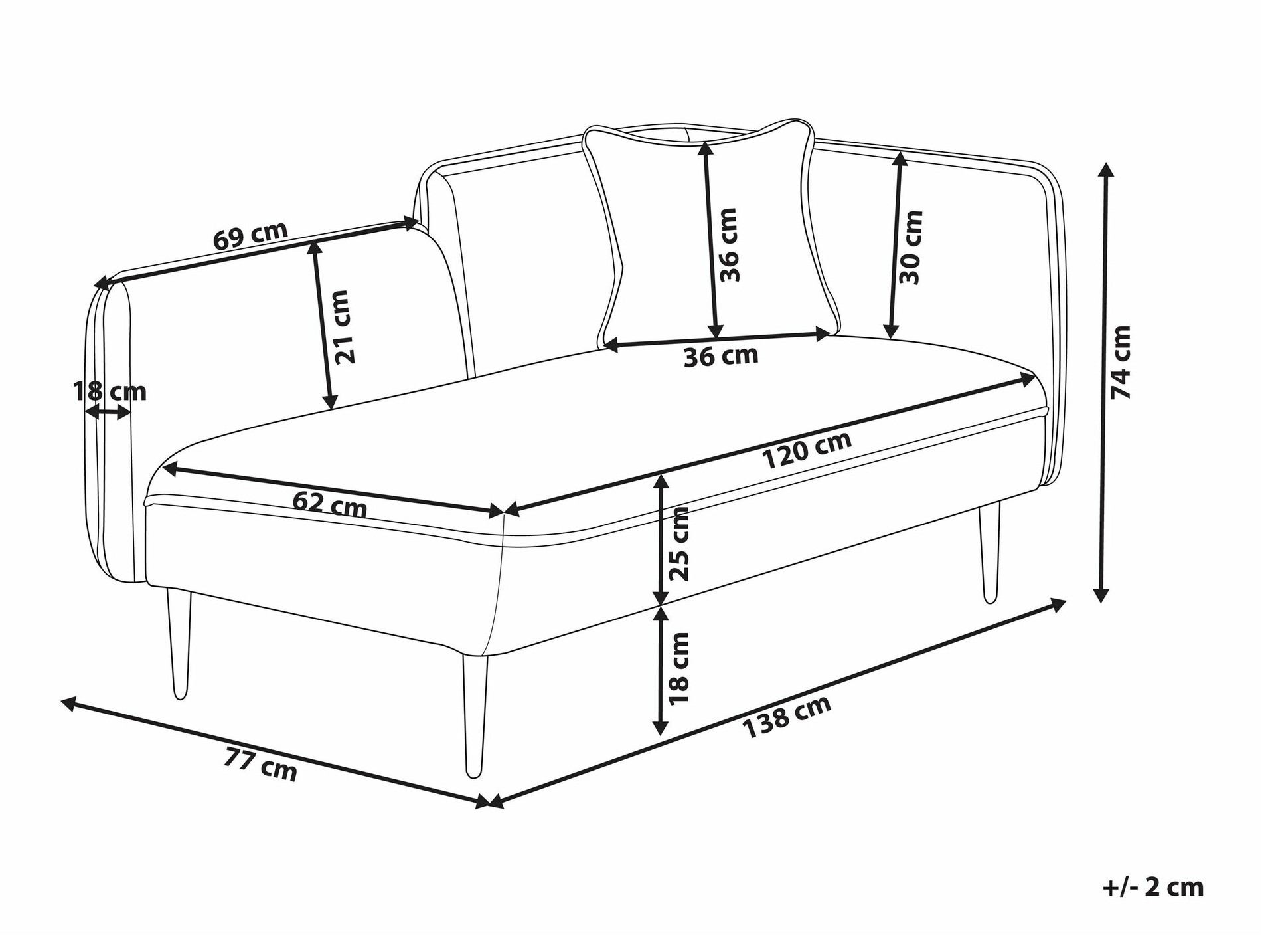 Kušete Berwyn 311 (Tumši pelēks)