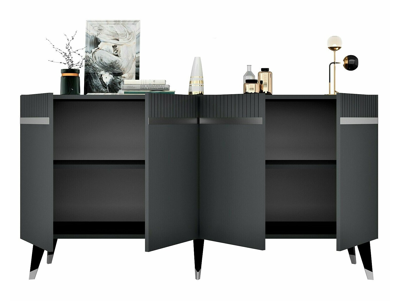 Шкафчик Kailua 1915 (Антрацит + Серебряный)