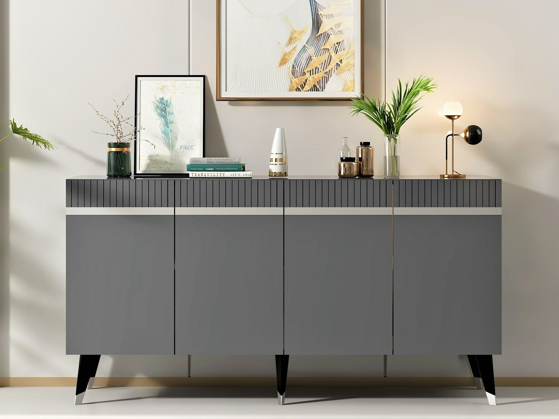 Шкафчик Kailua 1915 (Антрацит + Серебряный)