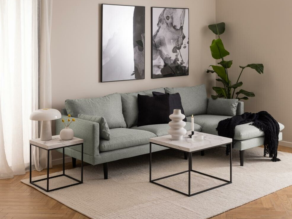 Журнальный столик Norsica 768 (Чёрный + Белый мрамор)