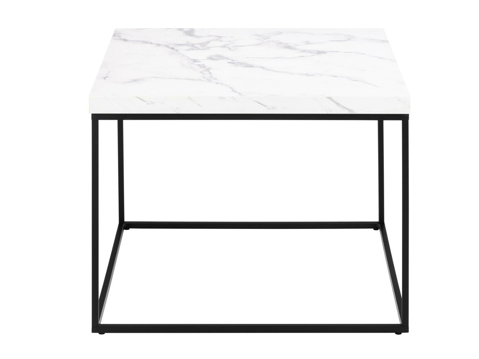 Žurnālu galdiņš Norsica 768 (Melns + Balts marmors)