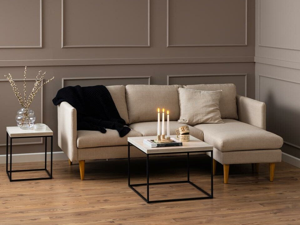 Žurnālu galdiņš Norsica 768 (Melns + Bēšs)