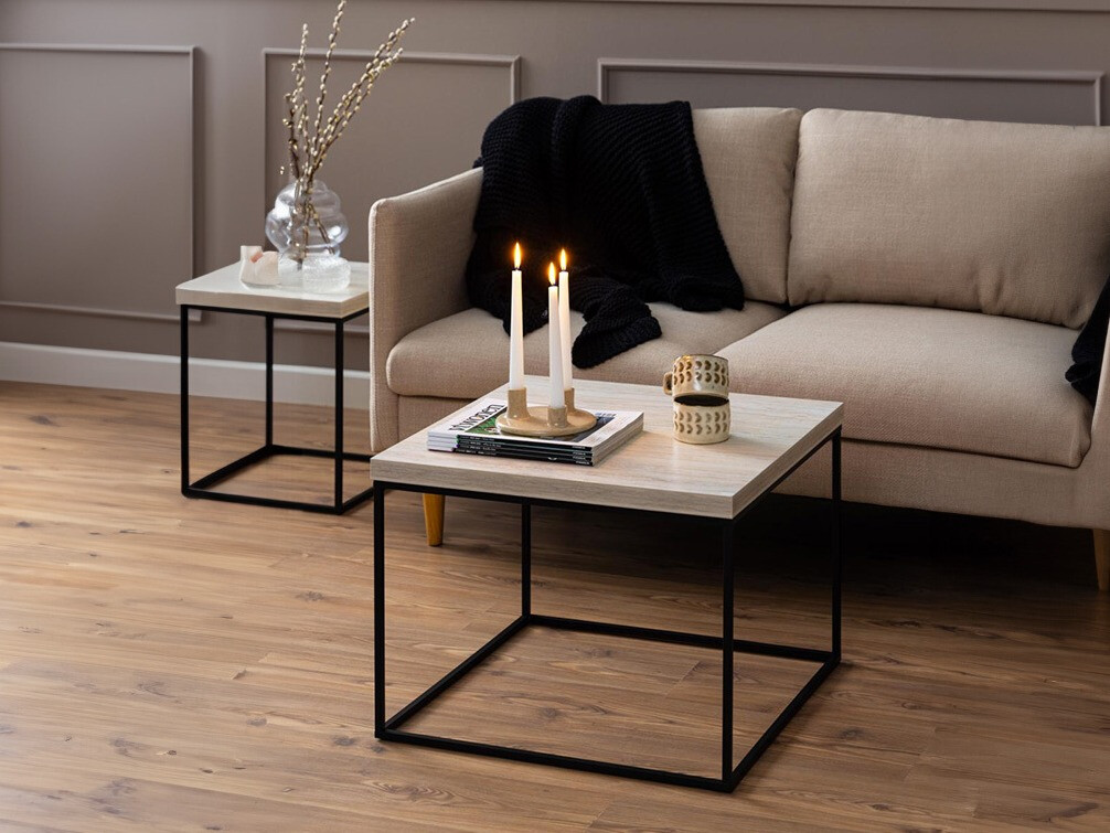 Žurnālu galdiņš Norsica 768 (Melns + Bēšs)