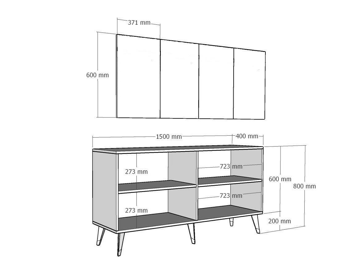 Шкафчик Kailua 1970 (Белый + Серебряный)