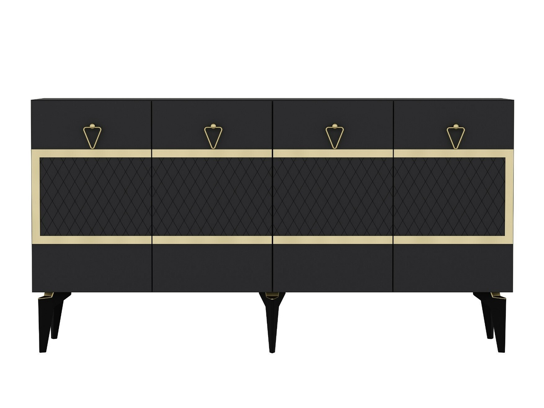 Шкафчик Kailua 1972 (Антрацит + Золотой)