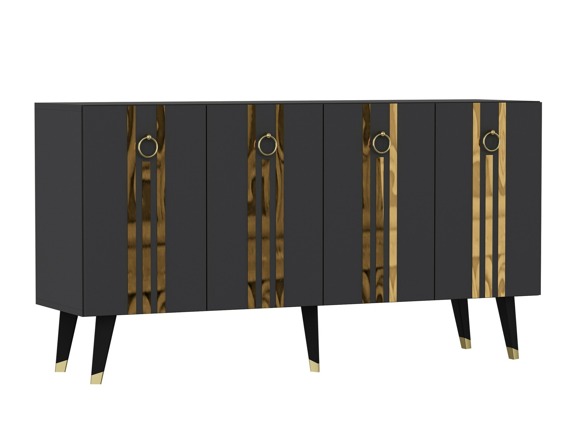 Skapis Kailua 1970 (Antracīts + Zelta)