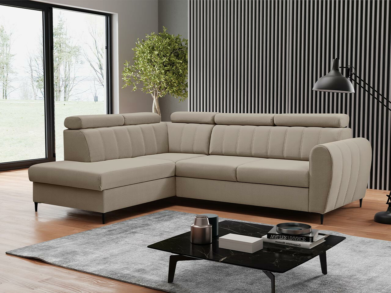 Stūra dīvāns Temple 125 (Paros 2)