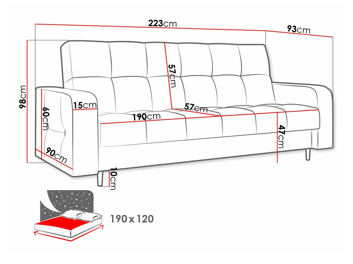 Диван-кровать Edinburg 106 (Kronos 22)