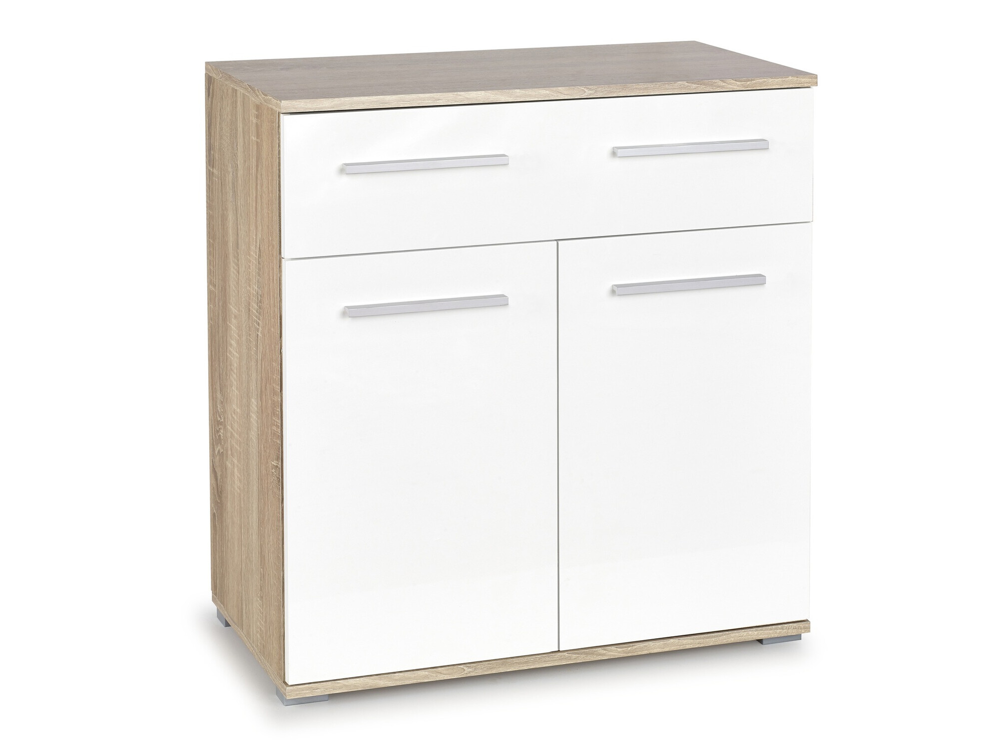 Kumode Cirveso 100 (Sonomas ozols + Glancēts balts)