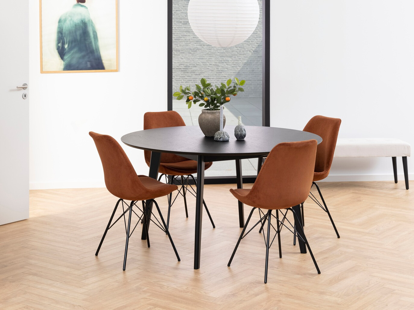 Обеденный гарнитур Norsica 505 (Медь + Чёрный)