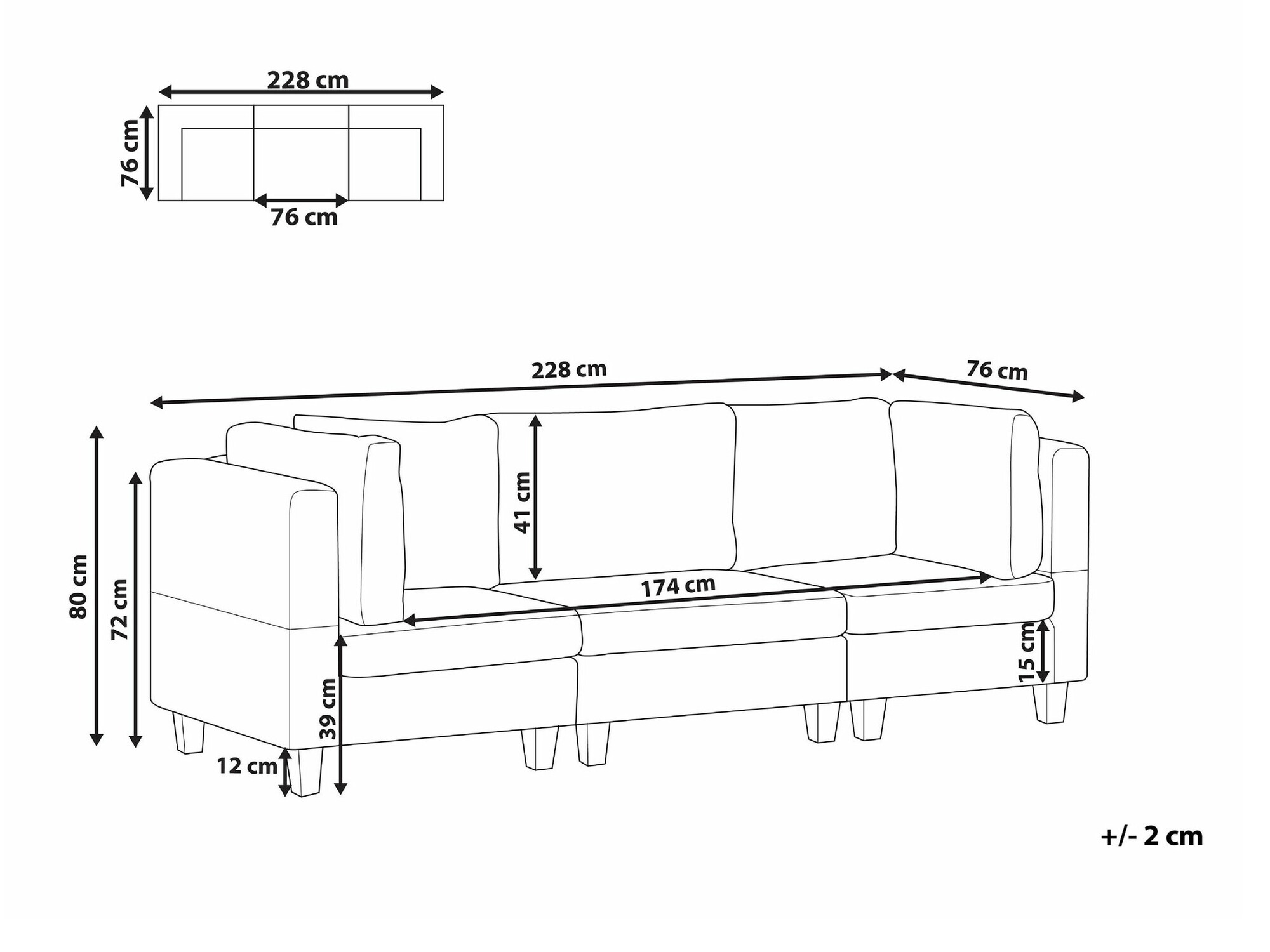 Модульный диван Elbmeli 100 (Зелёный)