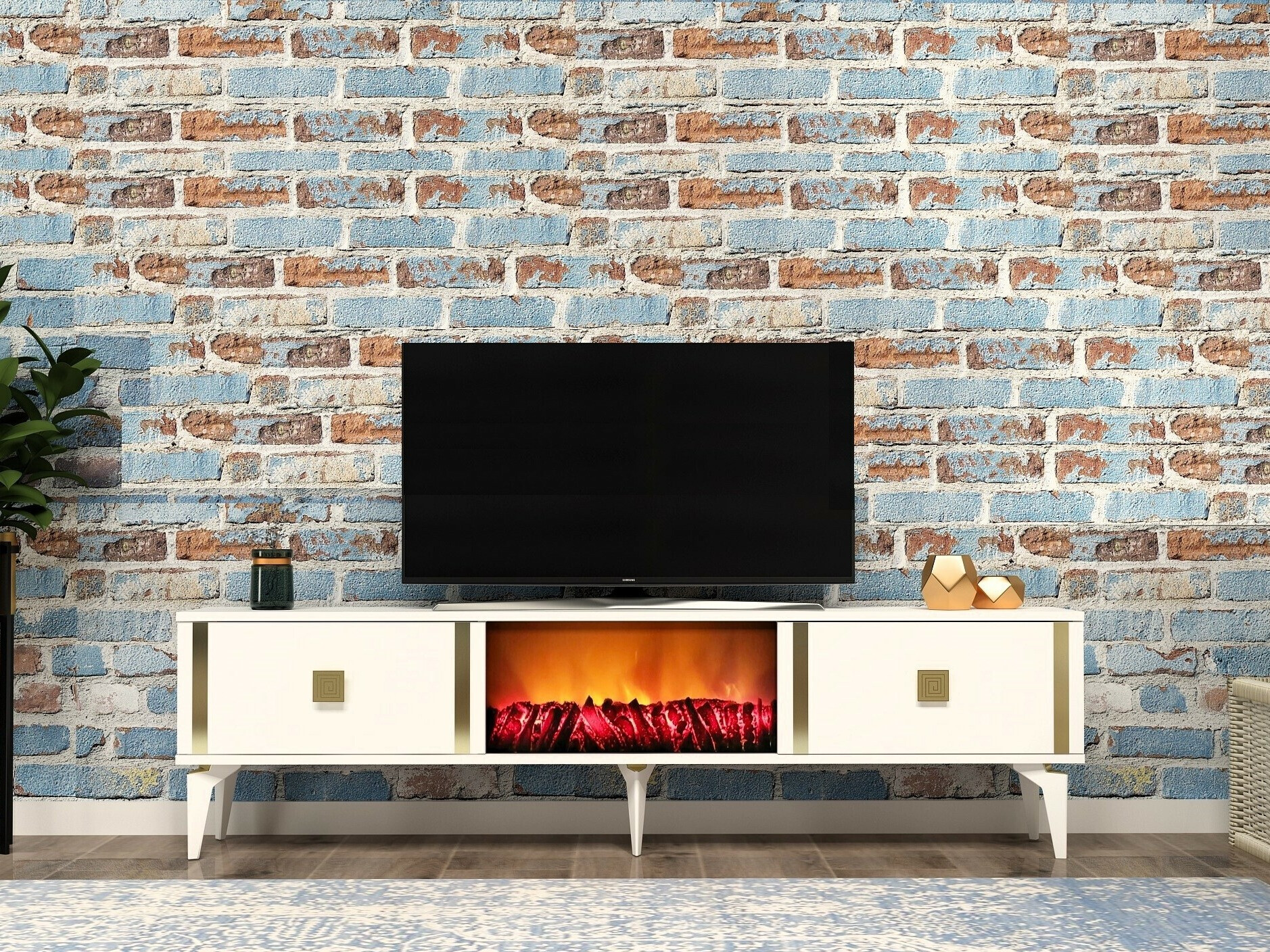 TV galds Kailua 1988 (Balts + Zelta)