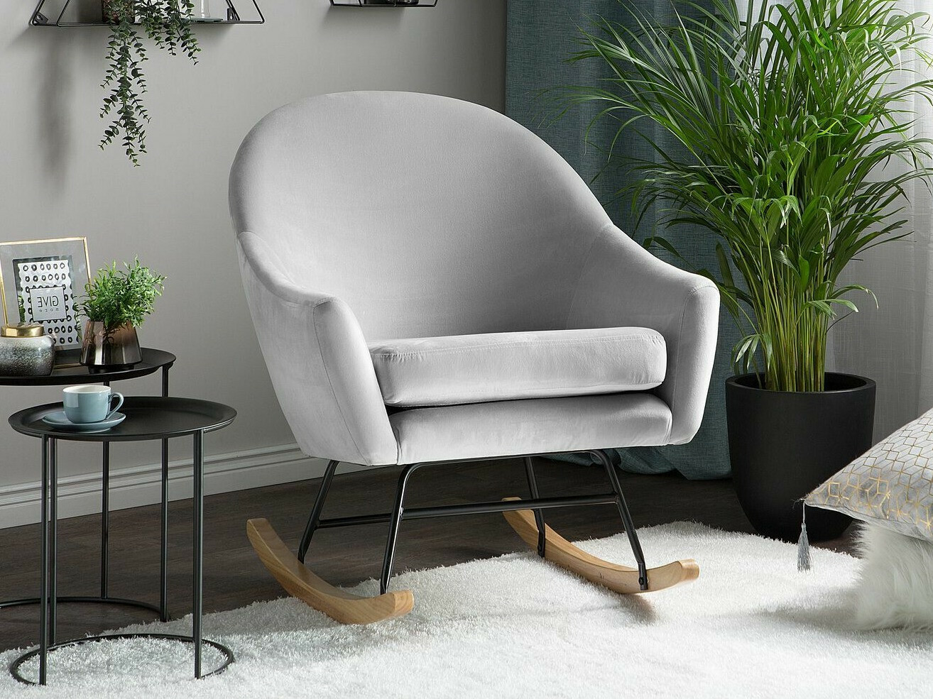 Кресло-качалка Berwyn 1216 (Светло-серый)