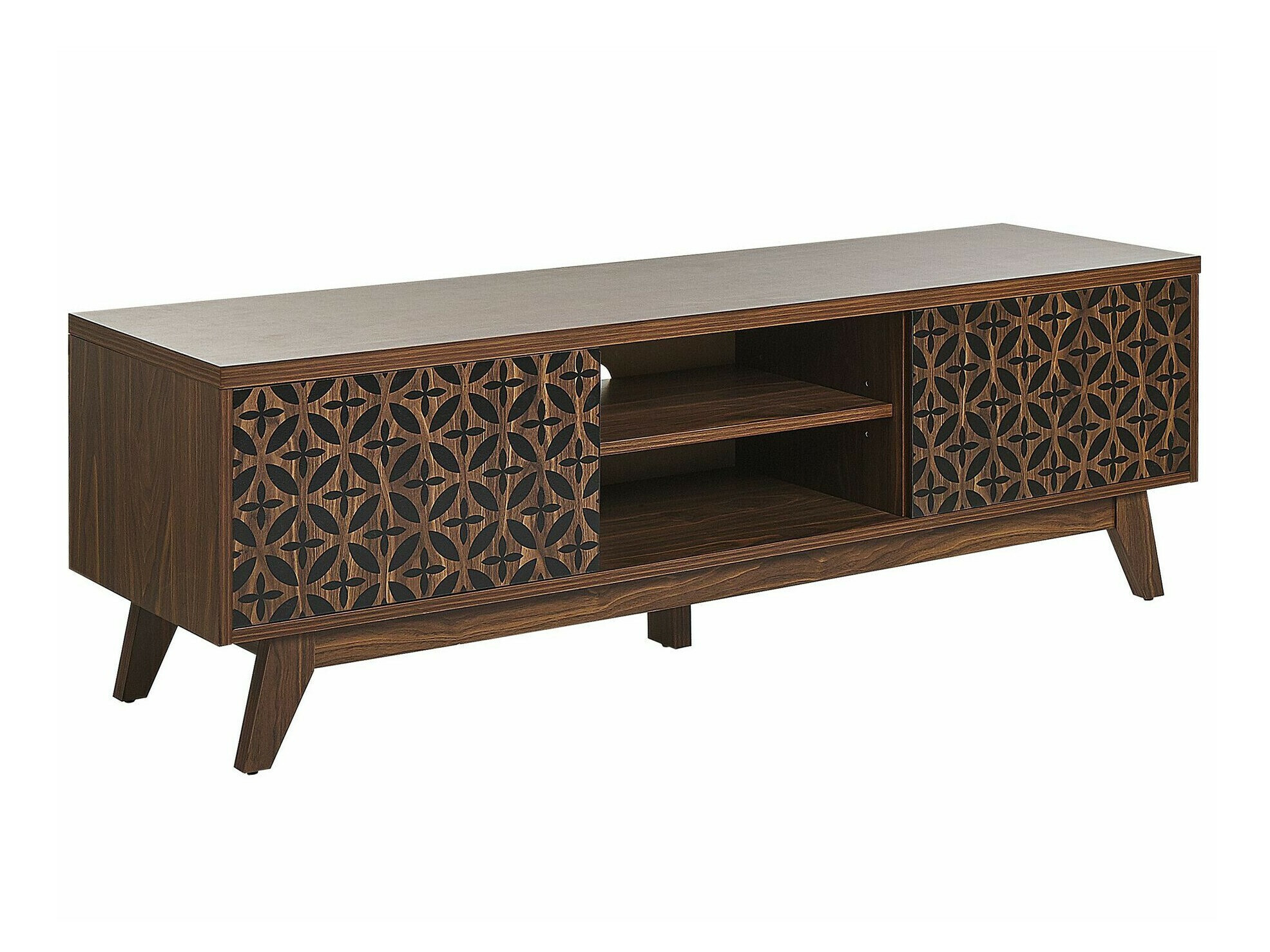 ТВ тумба Berwyn 1146 (Темное дерево + Чёрный)