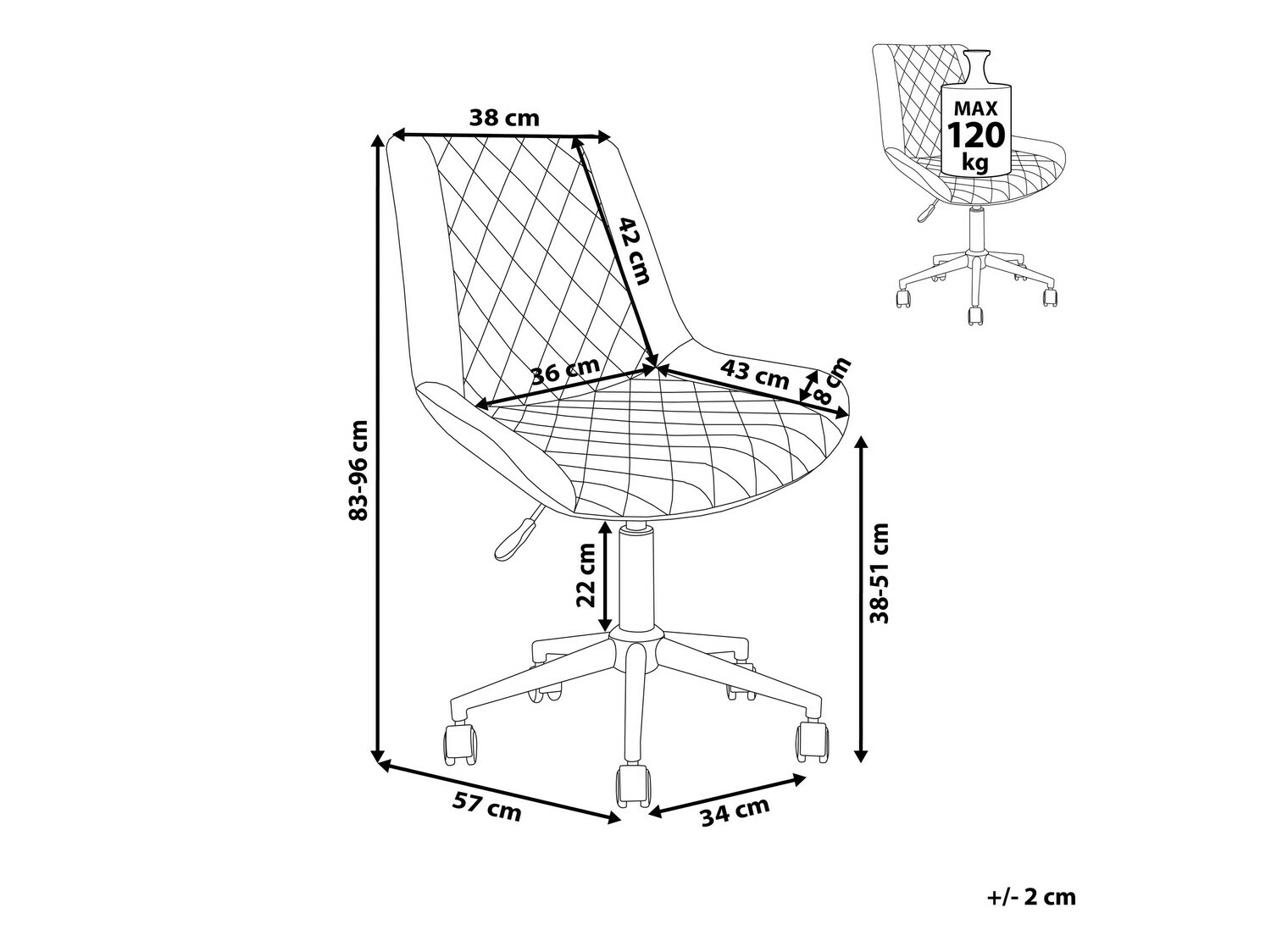 Biroja krēsls Berwyn 880 (Pelēks)