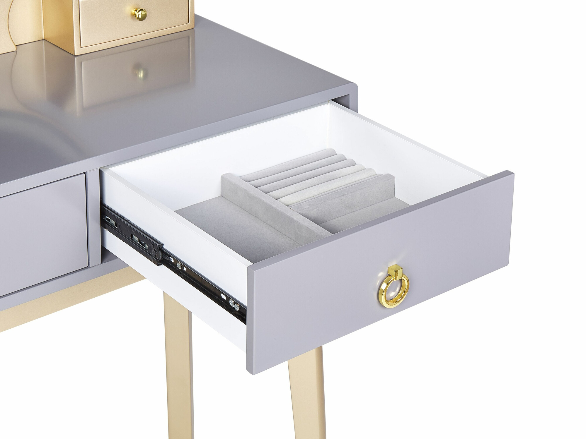 Макияжный столик Berwyn 830 (Серый + Золотой)