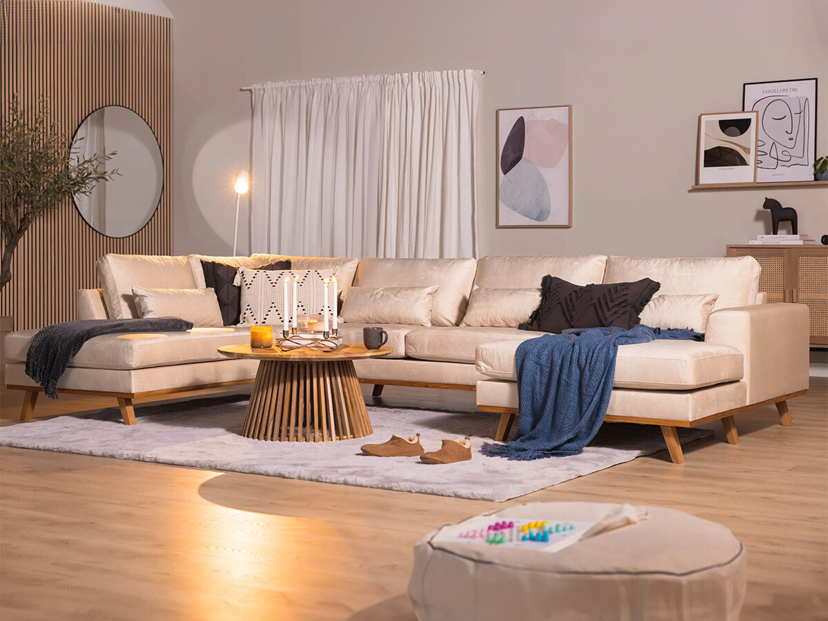 Stūra dīvāns Floromo 101 (Monolith 04)