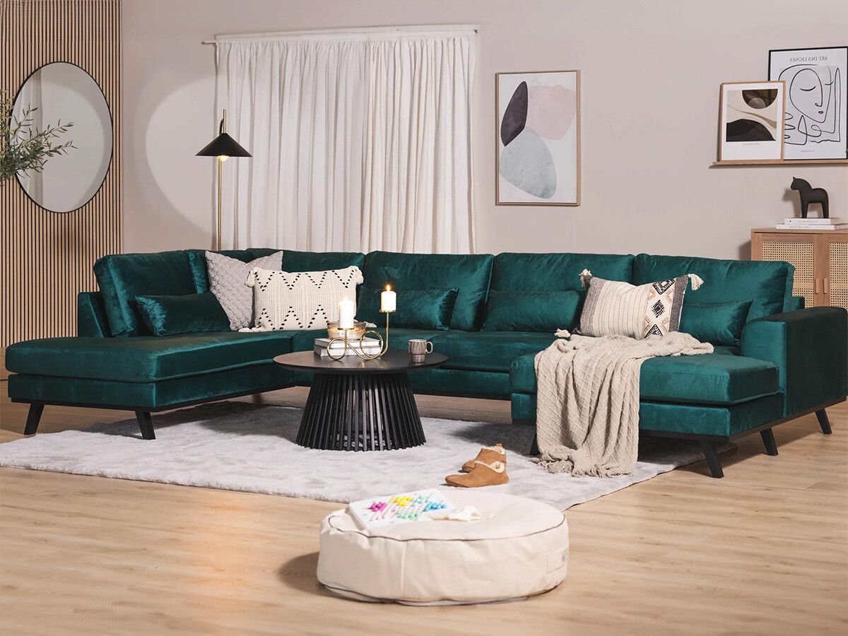 Stūra dīvāns Floromo 101 (Monolith 37)