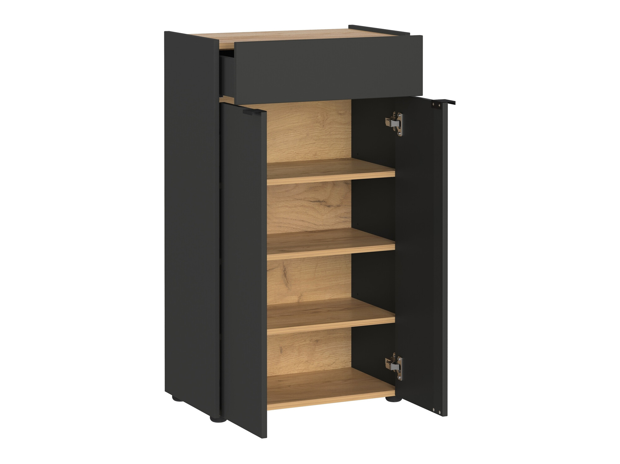 Hапольные шкафчик для ванной Ventei 102 (Графит + Navarra дуб)