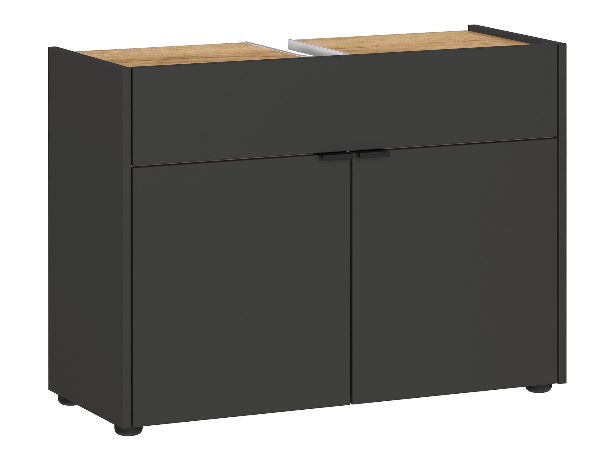 Hапольный шкафчик для ванной Ventei 100 (Графит + Navarra дуб)