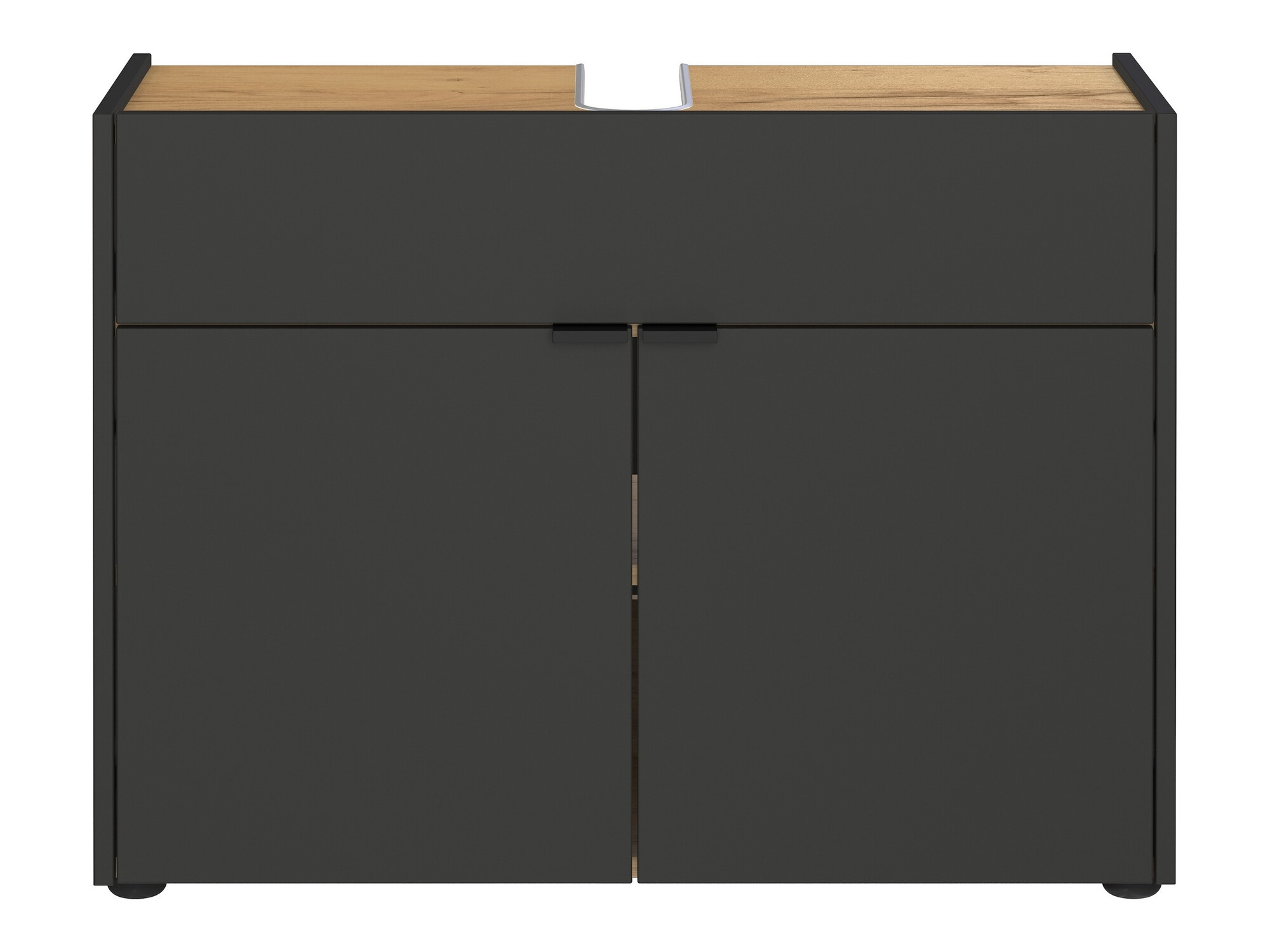 Hапольный шкафчик для ванной Ventei 100 (Графит + Navarra дуб)