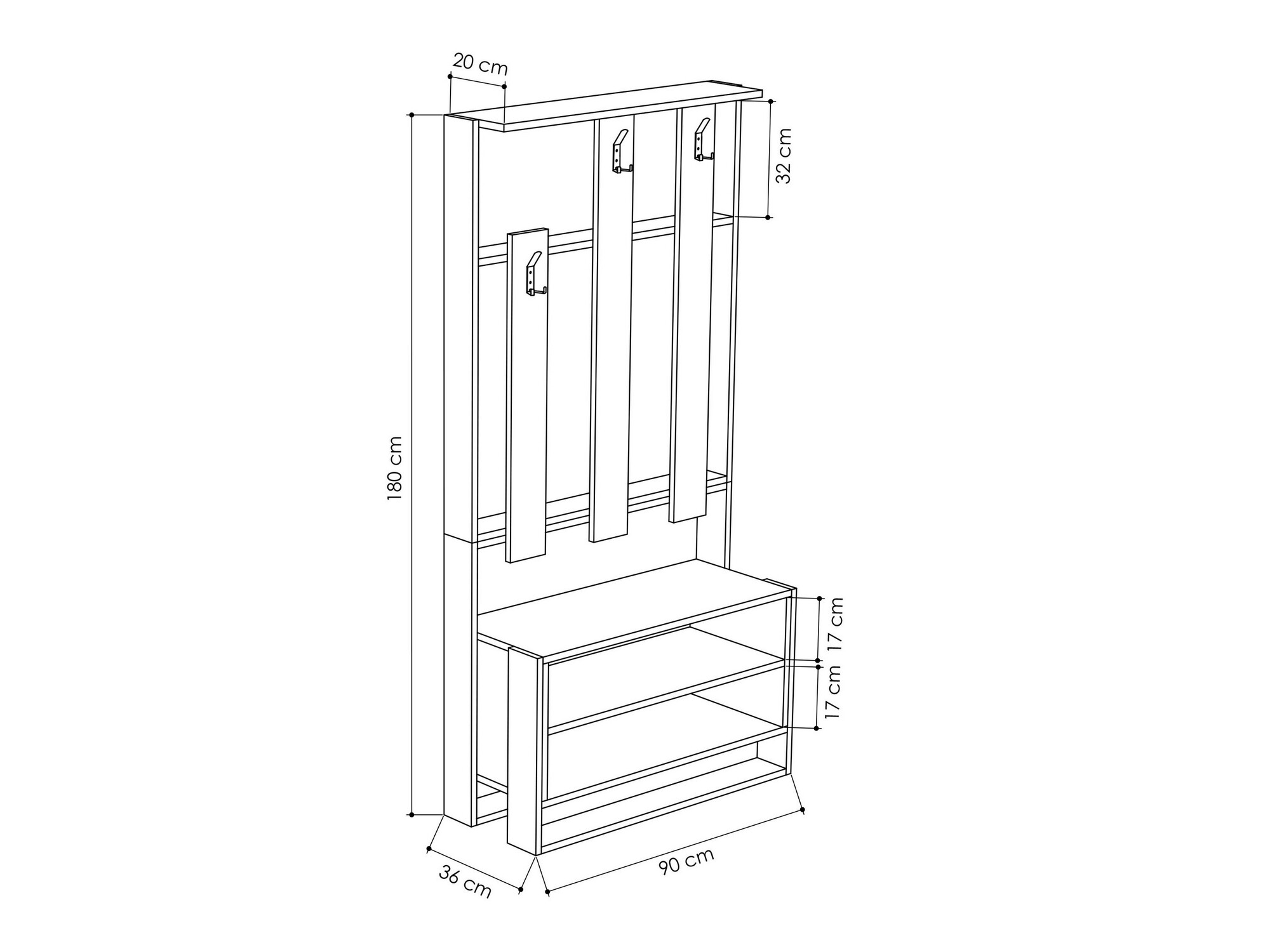 Прихожая Kailua 537 (Антрацит + Светло-коричневый)