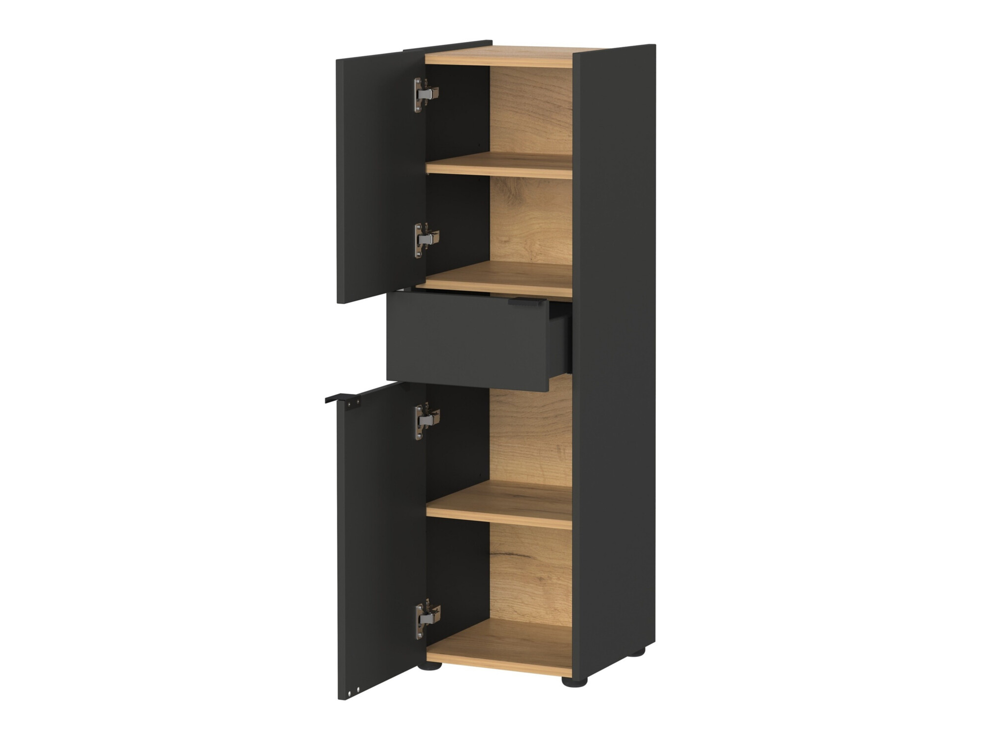 Stāvošs vannas skapītis Ventei 101 (Grafīts + Navarra ozols)