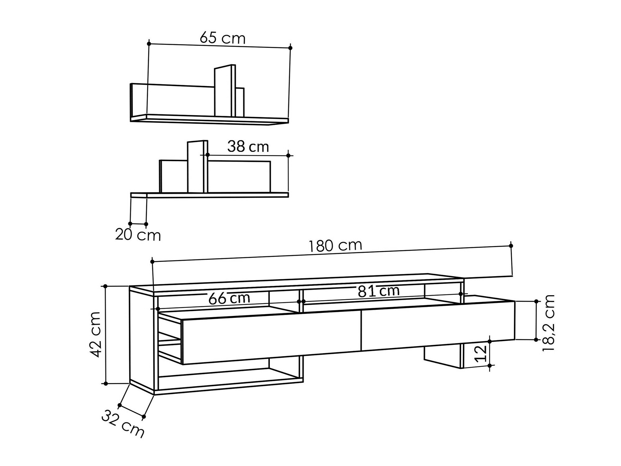 ТВ тумба Kailua 2008 (Светло-коричневый)