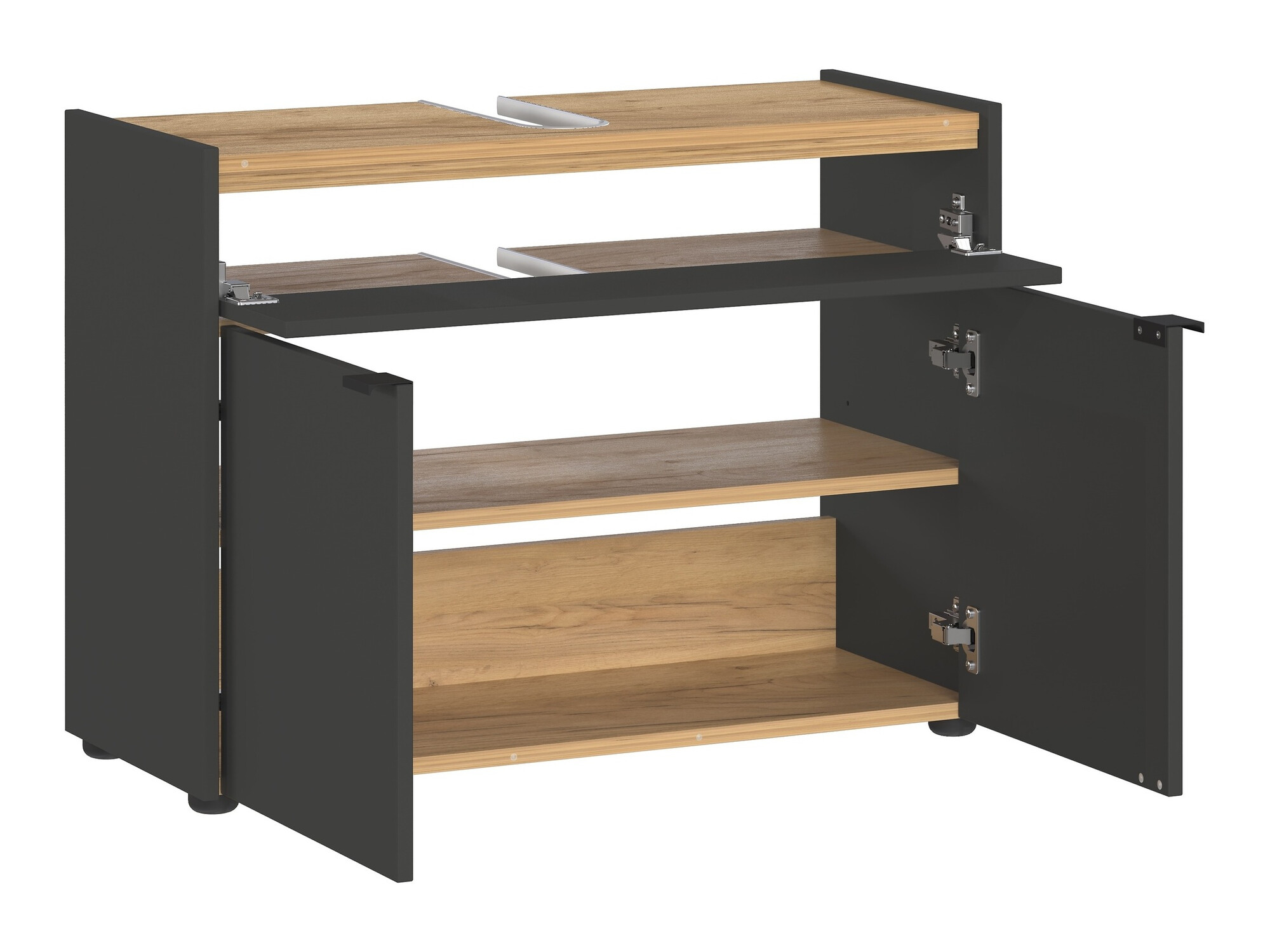 Vannas komplekts Ventei 106 (Grafīts + Navarra ozols)