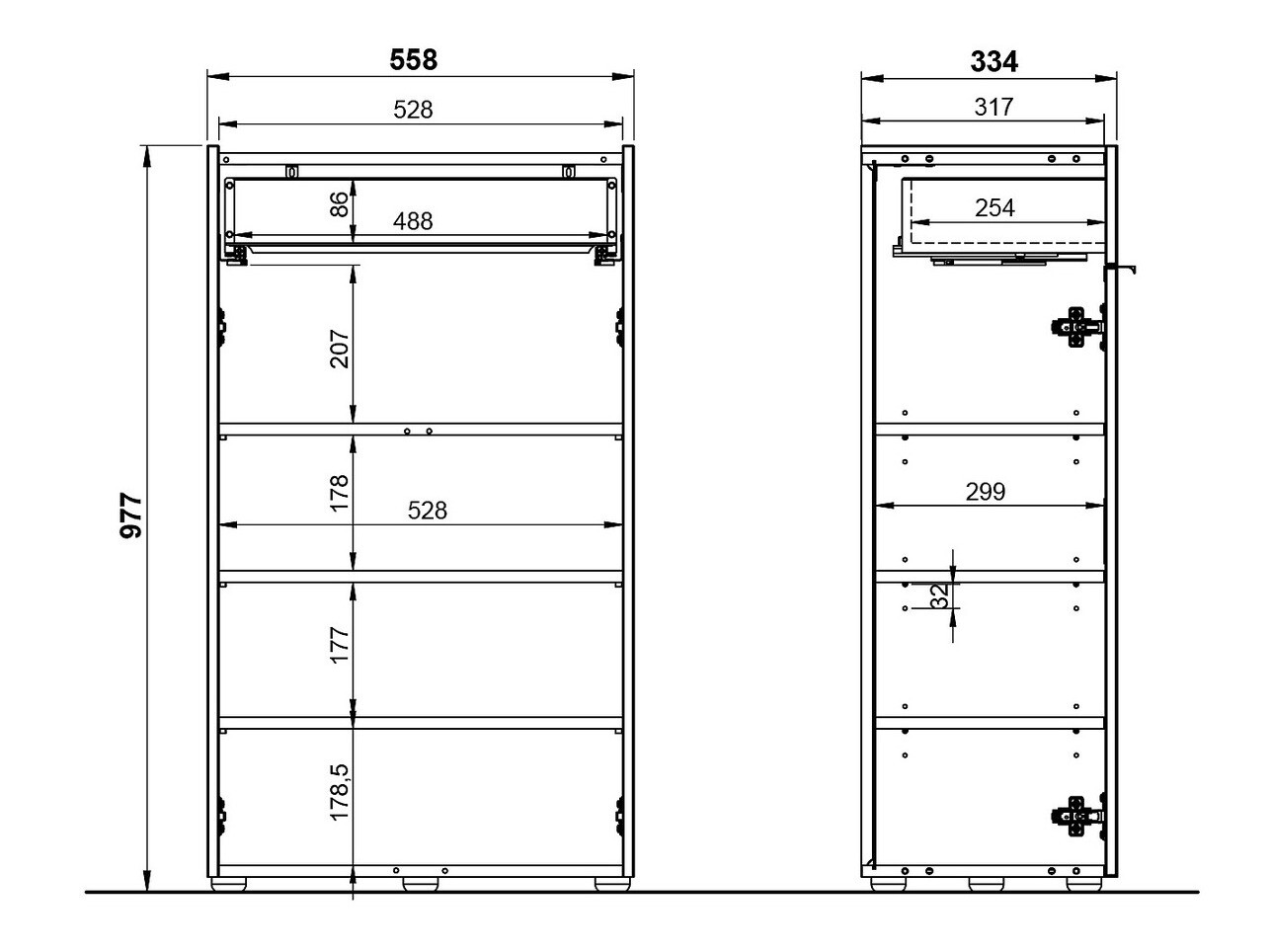 Набор для ванной комнаты Ventei 109 (Графит + Navarra дуб)