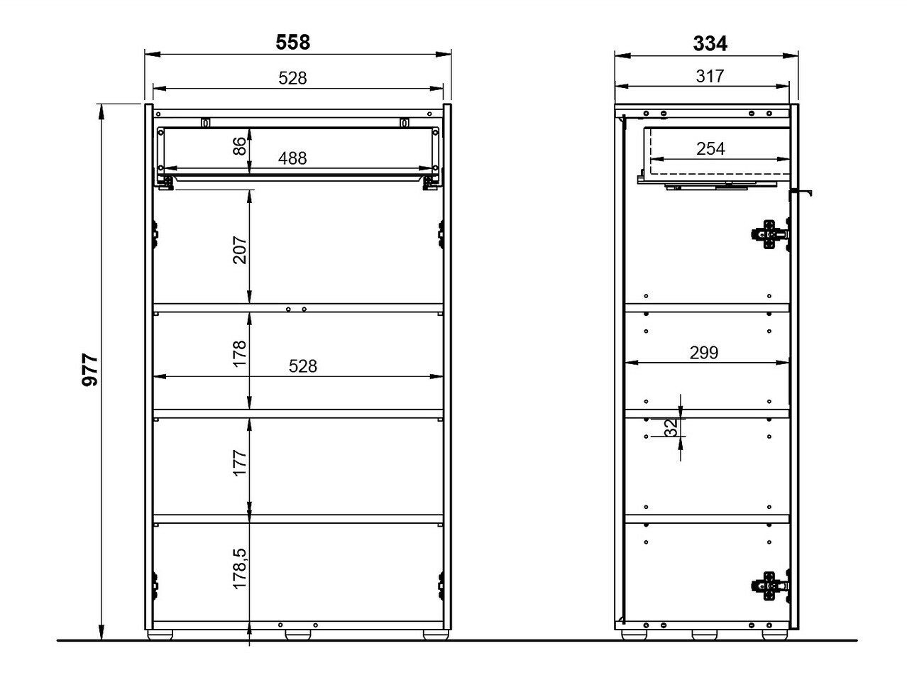 Набор для ванной комнаты Ventei 110 (Графит + Navarra дуб)