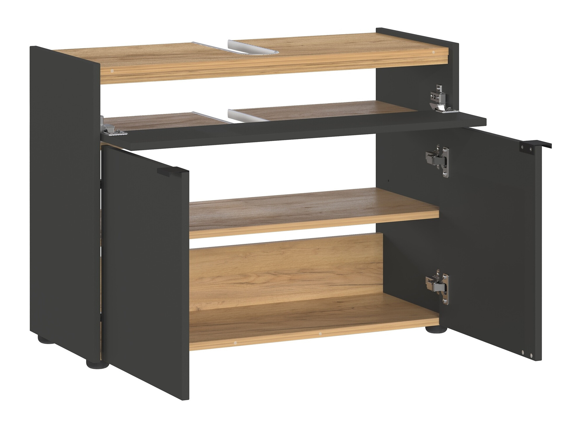 Vannas komplekts Ventei 110 (Grafīts + Navarra ozols)