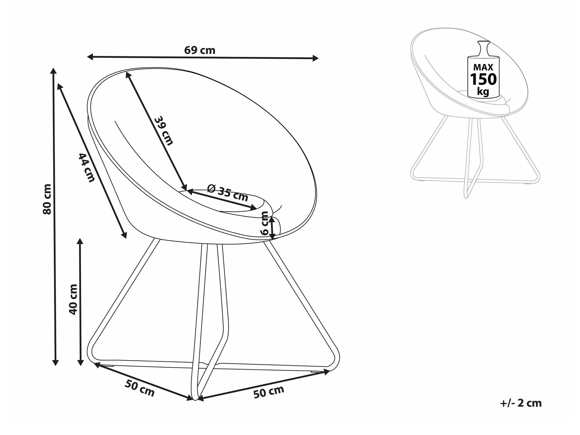 Стул Berwyn 1760 (Голубой)