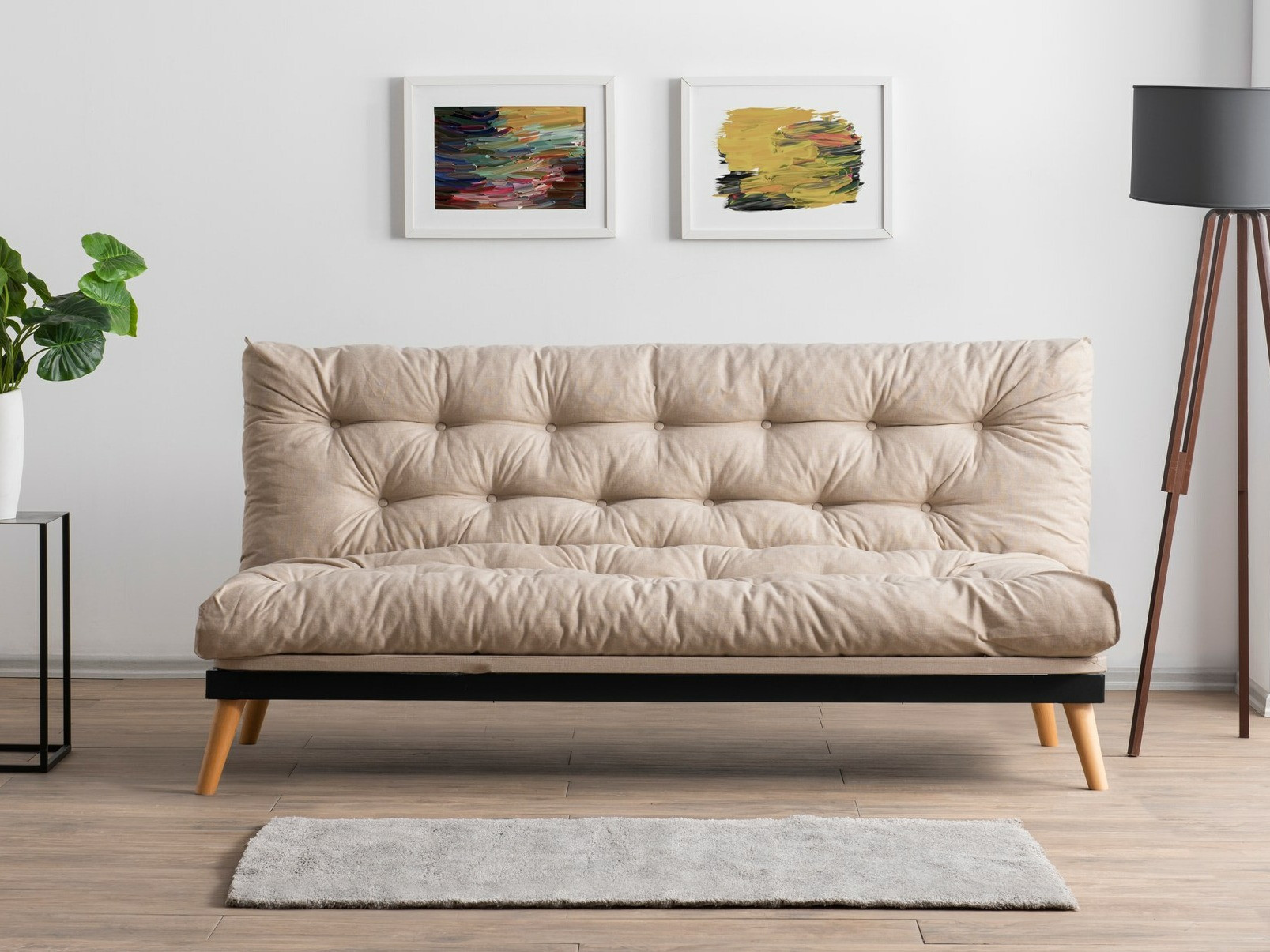 Dīvāns gulta Altadena 555 (Krēms)