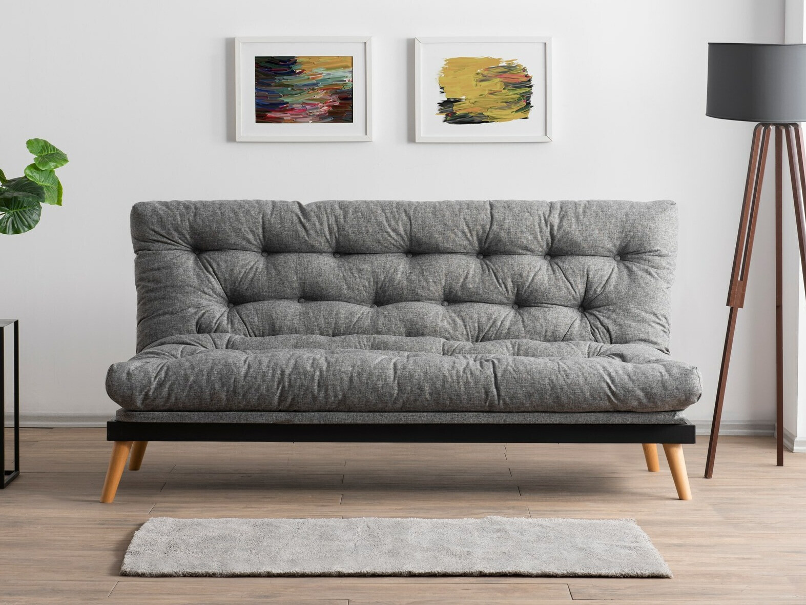 Dīvāns gulta Altadena 555 (Pelēks)