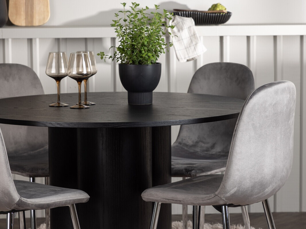 Ēdamistabas komplekts Dallas 4354 (Melns)