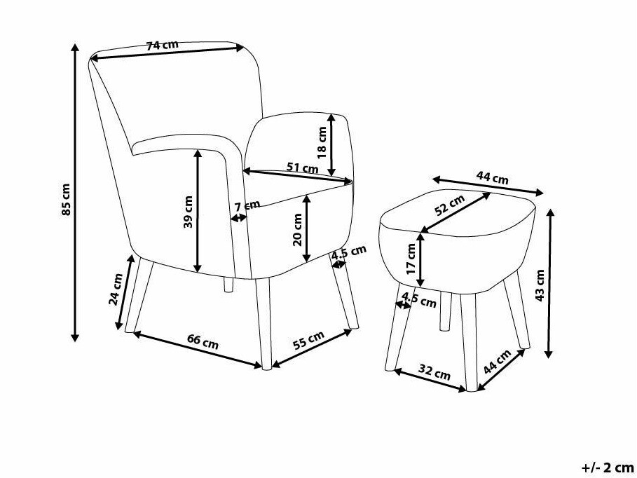 Krēsls Berwyn 2133 (Balts)