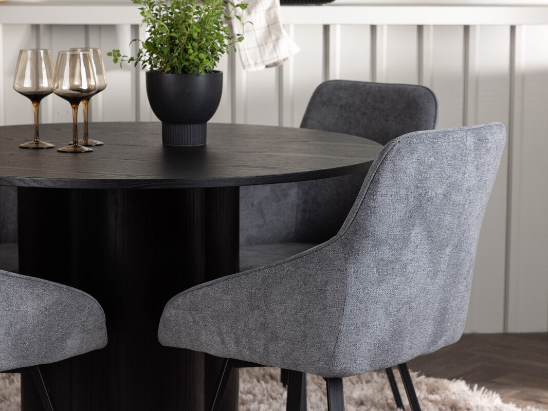 Ēdamistabas komplekts Dallas 4357 (Melns)