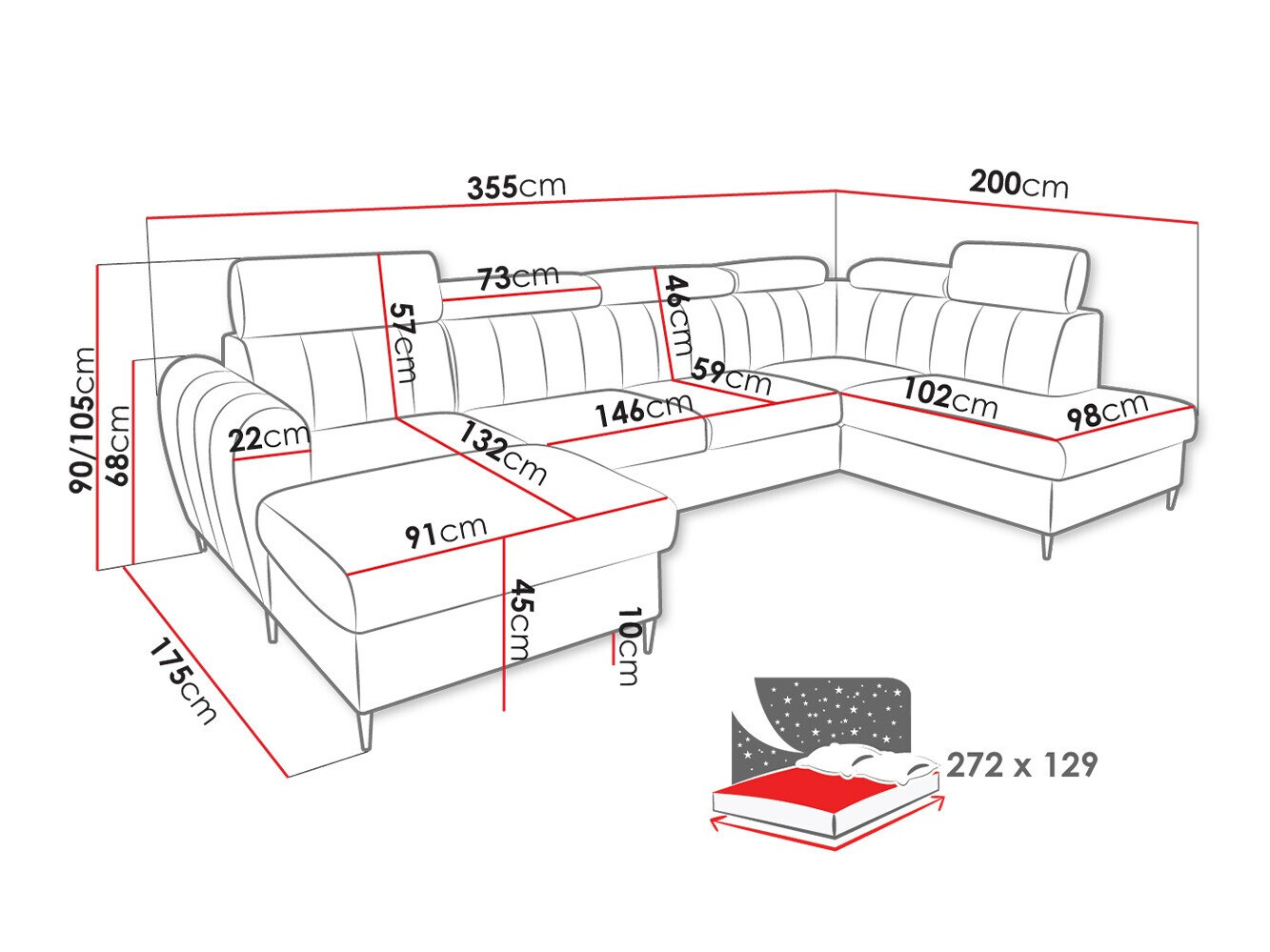 Угловой диван Temple 128 (Kronos 01)